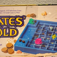 Vintage 1993 Pirates’ Gold Board Game Golden Magnetic 3D Adventure INCOMPLETE