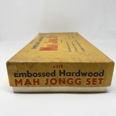 Vintage The Royal Traveler Embossed Hardwood Mah Jongg Set #470 160 Tiles