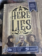 HERE LIES Deduction Board Game .. Mystery surrounds every demise New Sealed