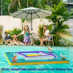 Mahjong Aura Floating Pool Table 31.5 Green – Card Games Float