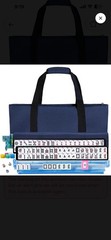 166 Tile American Mah Jongg Mahjong Set with 4 All-in-One Rack Pushers Blue Bag