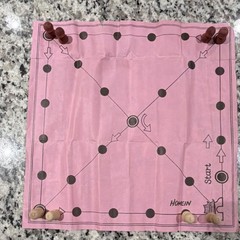 Yut Traditional Korean Board Game Set with Wooden Sticks, Game Pieces, Board