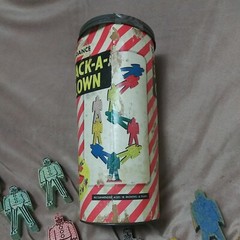 Very RARE Vtge. Stack-A-Clown Tot Guidance Game #4204 in round Orig. Box