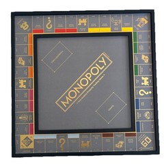 Monopoly Luxury Edition Wooden Board Game Navy Blue Gold Foil WS Game Company
