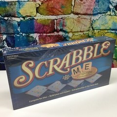 Scrabble Me Edition Crossword Game Words Wood Tiles 2-4 Players Ages 8-Adult NEW