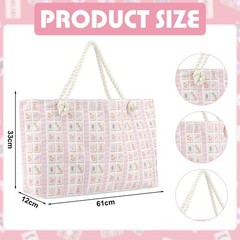 Empty Mahjong Bags Set for Tiles and Racks 24x13x4.7 Inch American Mahjong Ca…
