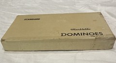 Vintage Puremco No. 616 Marblelike Standard Dominoes ~ Butterscotch * Free S/H