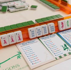 Maison Lude Mahjong Limited Edition 160 Tile Set Premium Mat, Leather Bag SEALED