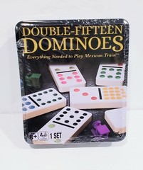 Double Fifteen Dominoes by Cardinal-Collectors Tin-New sealed *tin has dents