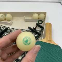 Vintage Mid Century Gold Cup Brand Table Tennis Set Ping Pong Halex Balls