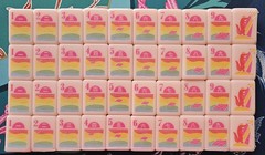 New Florida America Pink Mahjong Tile Set 160 Mah Jong Tiles