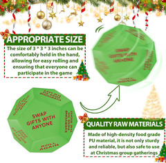 2025 New-Santa Swap Gift Exchange Dice,3 * 3In Exchange Gifts Family Game,Stocki