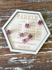 Resin Dice Set 6pcs – Pink Foil Black Dots – Handmade Replacement Dice Games
