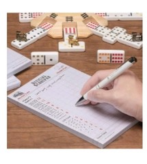 Mexican Train and Chicken Foot Dominoes Scorepad/Scoring Sheets 8.2 x 5.5 Inc…