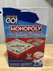 Monopoly Grab and Go Game for Ages 8+ Travel Game for 2-4 Players MTLD 5B