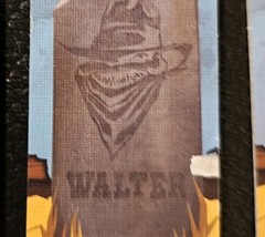 Flick ’em Up Game 10 Cowboy Tiles BLUE and RED Cardboard Piece Parts Only 2016