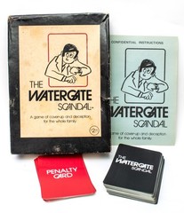 1973 Vintage Watergate Scandal Card Game Mid Century Politics Made in USA