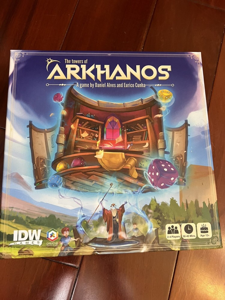 The Towers of Arkhanos Board Game Complete IDW Games 2-4 Players 12+ used
