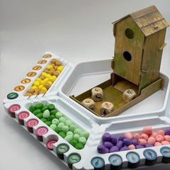 Wingspan Rotating Organizer All Expansion Token Egg Storage 6 Trays Dice Arena