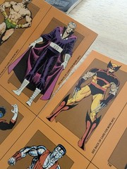 1991 TSR Marvel Super Heroes Board Game Lot- Books 3 Unpunched Character Boards