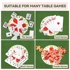 Christmas Tree Mahjong Mat with Rules, 33×33″, Non-Slip & Waterproof with Bag