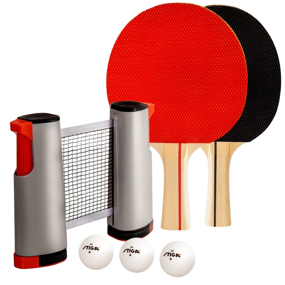 STIGA All-in-One Retractable Ping Pong Net Set – Includes 2 Ping Pong Paddles…