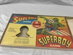 1967 Superman Game and Superboy Game Milton Bradley 4725 – COMPLETE
