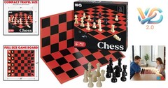HI-Q Checkers & Tic-Tac-Toe Board Game Set 2-in-1 Family Fun Kids Age 6+