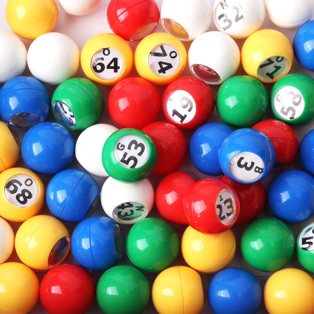 7/8″ Multi-Color Replacement Bingo Balls with Easy Read Window for 9″ Bingo Cage