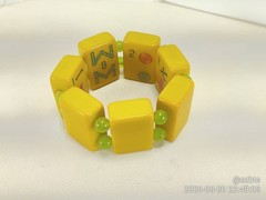 Green Glow ALL Bakelite Catalin MahJong Mah Jongg tiles Champion Bracelet