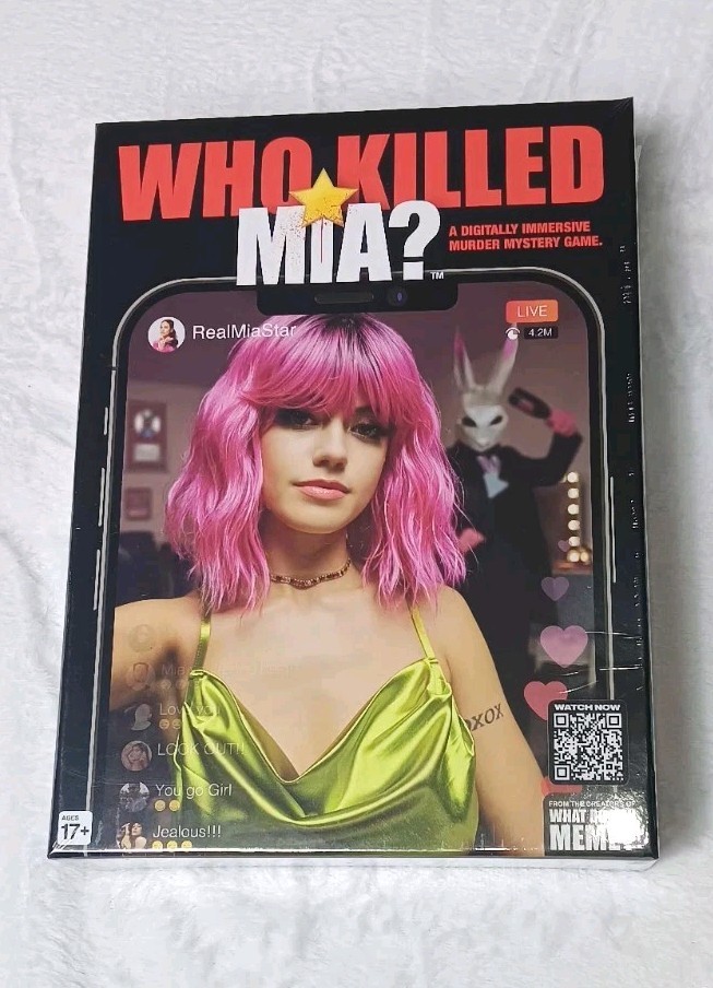 NWT! Who Killed Mia? A Digitally Immersive Murder Mystery Game Family Game Night