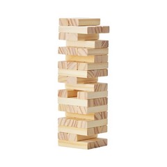 VEVOR Tumbling Timber Toy 54 Blocks Tumble Tower Blocks Pine Wood Crate Multiple