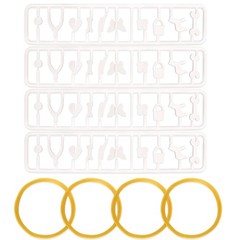 4 Sets Operation Game Replacement 1 inches x 1 x 0.1 inches, Yellow