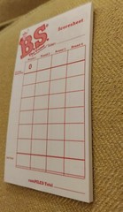 1986 TDC Games B.S. The Game of Being Sneaky Family Replacement 38 Score Sheets