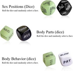 6 PCS Sex Gaming Dice for Couples Naughty Dice with Sex Positions Sex Play Dice