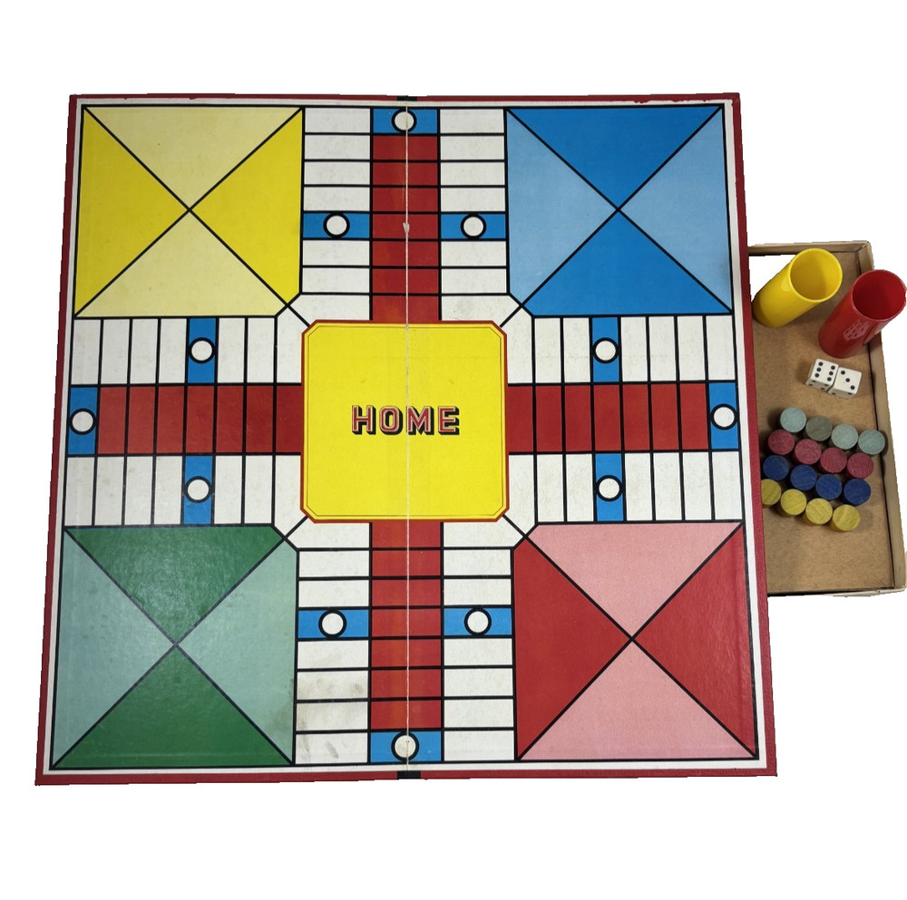 The Royal Game of India Board Game 1940 Parker Bro. 4 Players Complete