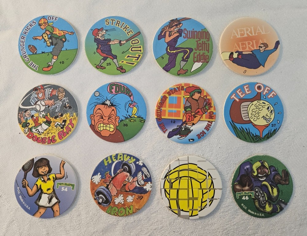 1990s Lot of 12 SPORTS Pogs Slammer Whammers Milk Caps Lot #15