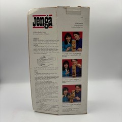 Milton Bradley Jenga Game Unisex Tan Good 1986 Vintage Wood Block Stacking 4793