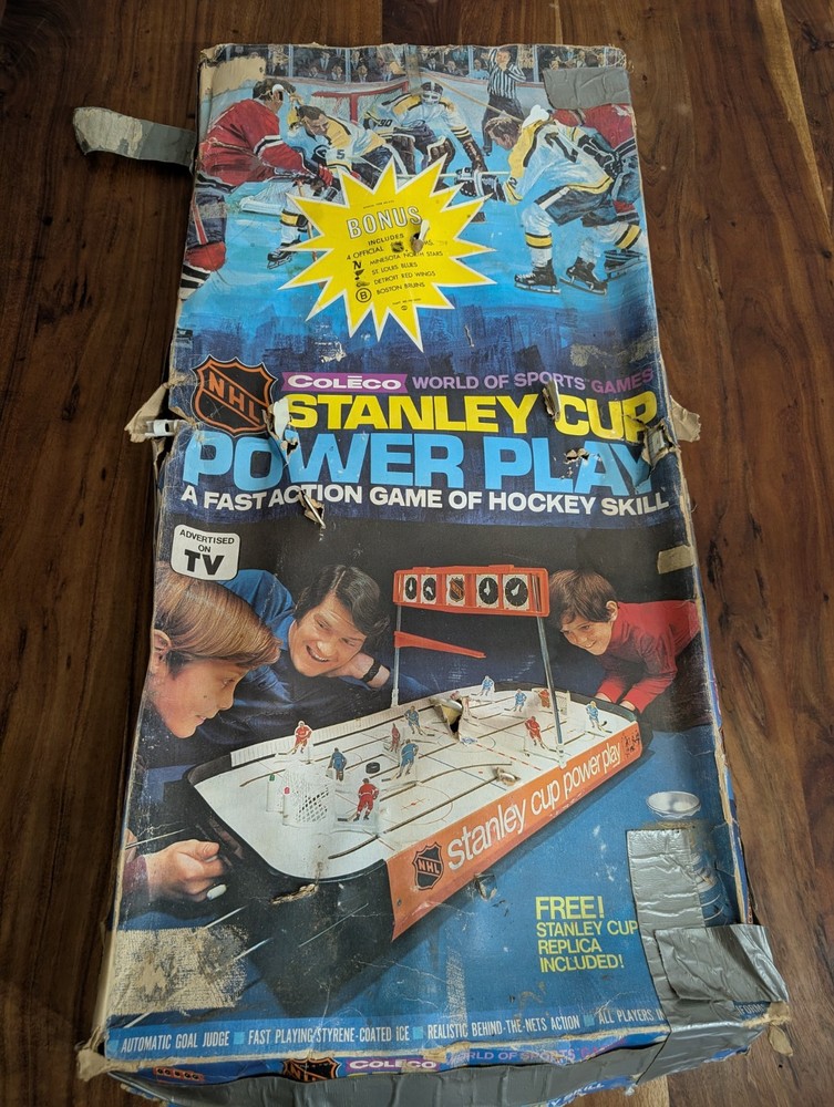 1972 Coleco Stanley Cup Power Play Hockey Game 5170 NHL w/ Box Trophy