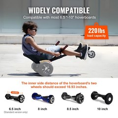 Self-Balancing Scooter Kit-Kart Seat Attachment for Hoverboard with LED Lights