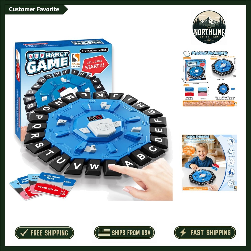 Family-Friendly Word Game – 2 Modes, 35 Cards, Enhances Language Skills, Blue
