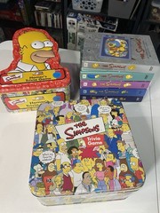 The Simpsons Collection Lot Empty Homer Tin Trivia Game Seasons 1-4 & 7th Series