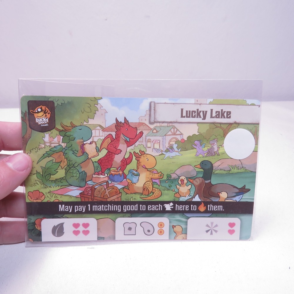 Flamecraft Board Game Lucky Lake Promo Card Cardboard Alchemy New