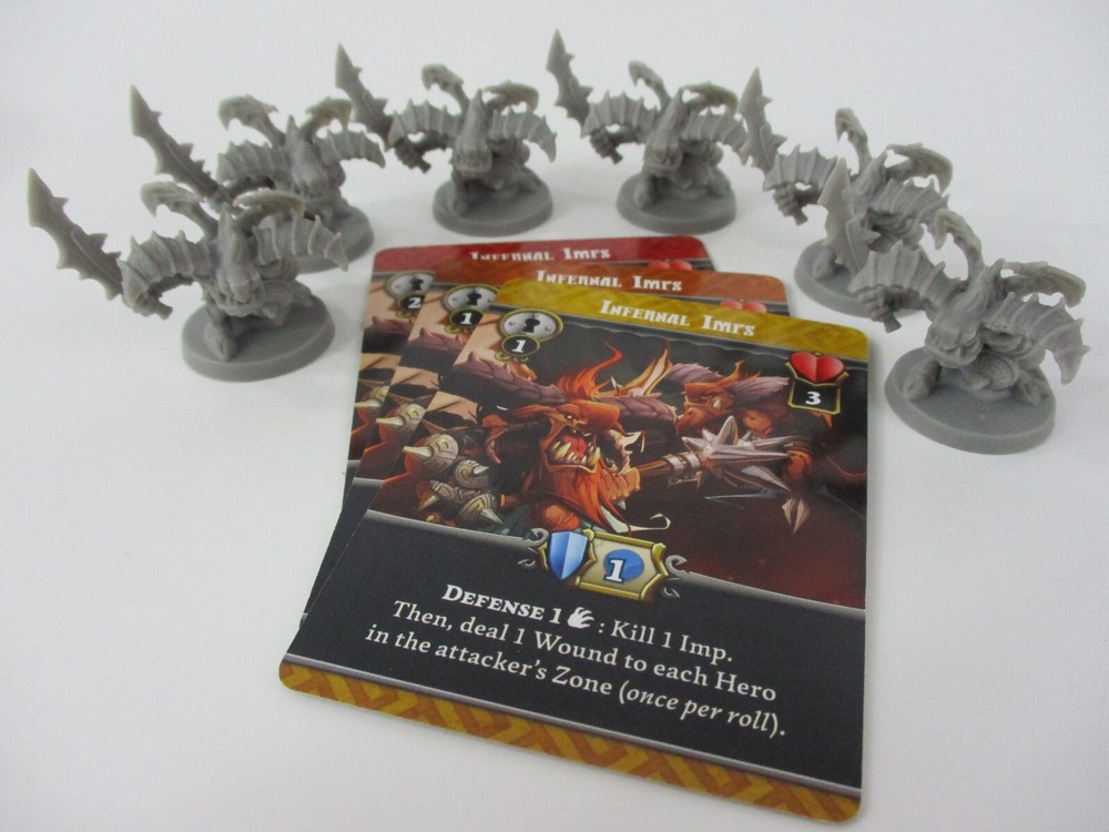 MASSIVE DARKNESS 2: Hellscape 6x INFERNAL IMP Minis & Cards NEW!!