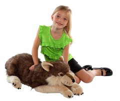 Jumbo Wolf Plush Stuffed Animal Giant Toy 30 Inches Wild Republic Gifts Kids