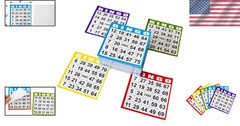 Bingo Paper Game Cards – 1 Card – 100 Books of 5 Sheets