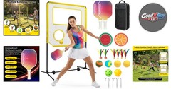 5-in-1 Indoor & Outdoor Multi-Sport Set with Net for Pickleball, Badminton, T…