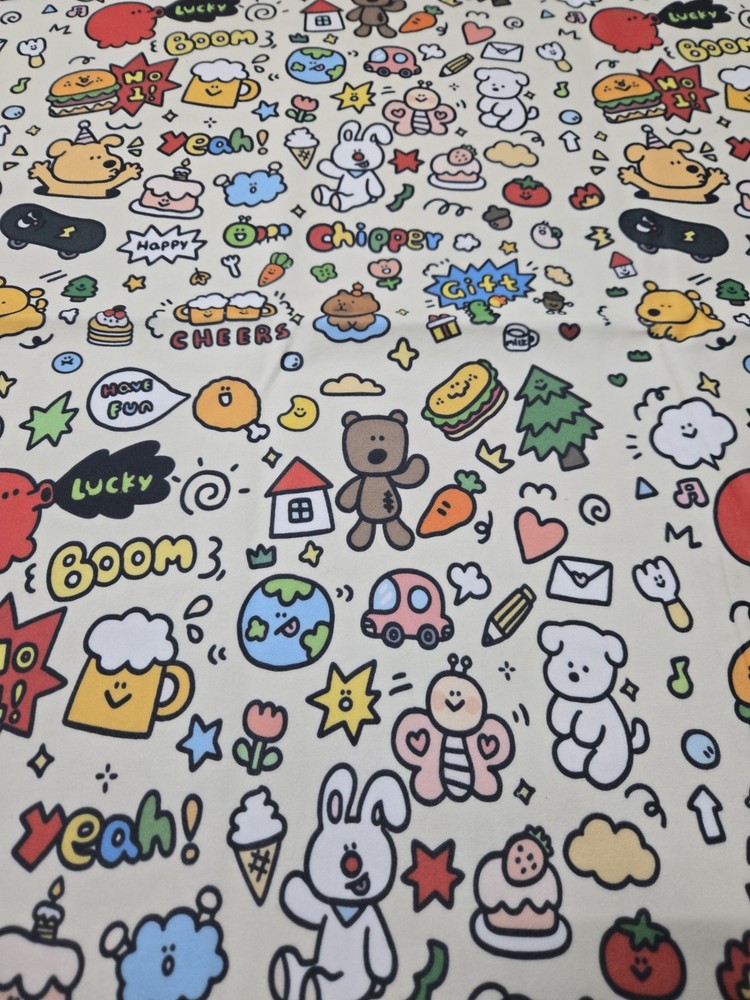 New in Pkge~Bright Multi-Color Inspirational Mah Jongg Table Mat 27″ square
