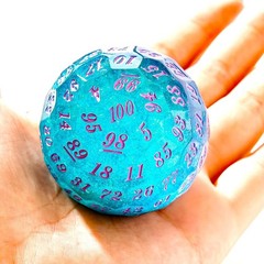Liquid core D100 Dice, Single 100 Sided 50mm DND dice D100 Dice for Dungeons …