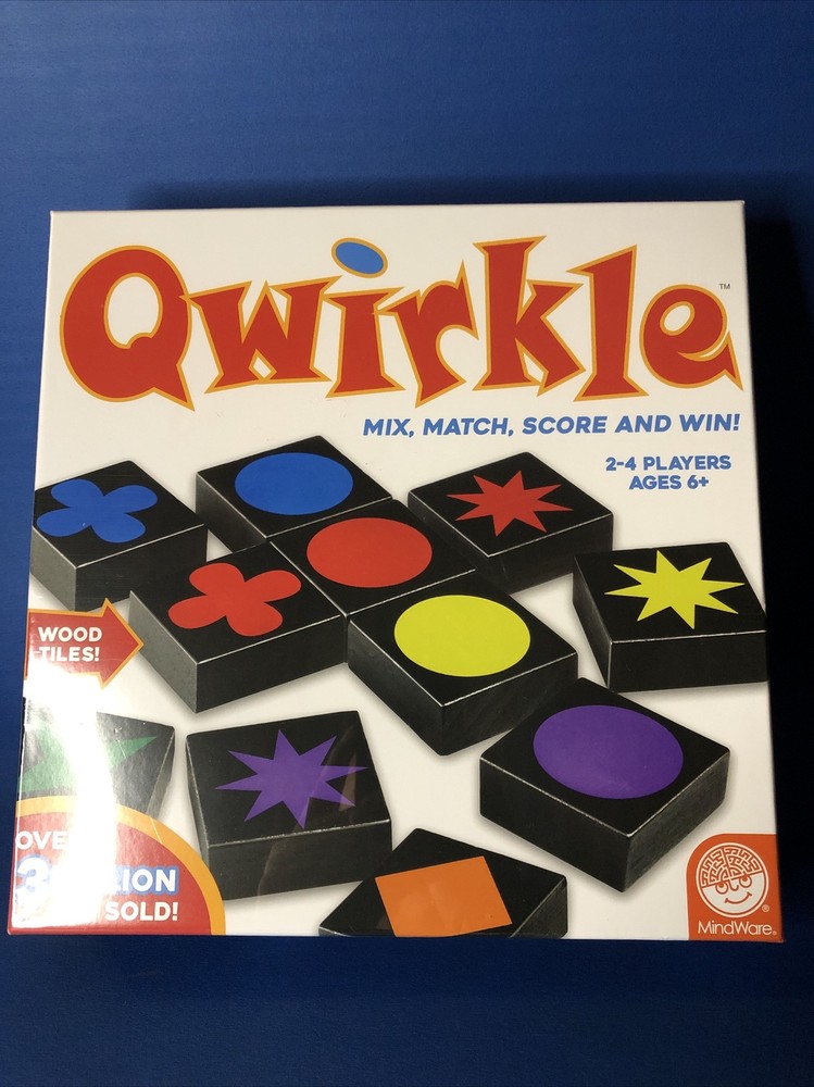 QWIRKLE BOARD GAME NEW SEALED IN PACKAGE 108 WOOD TILES DRAWSTRING BAG MINDWARE